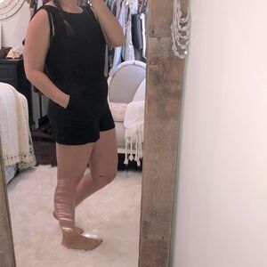 Old Navy size small black linen blend summer romper